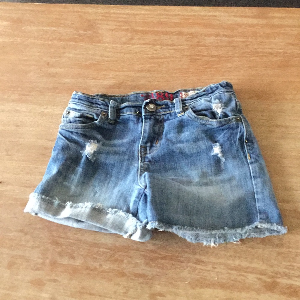 Girls denim shorts with holes